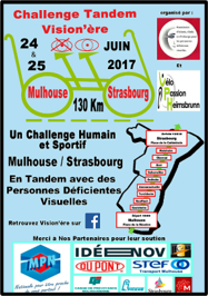 Affiche publicitaire pour le challenge tandem Vision'ère des 24 et 25 juin 2017.