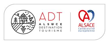 Logo ADT Alsace Destination Tourisme et logo de la CEA Collectivité Européenne d'Alsace Asace