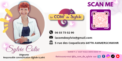 Carte de visite de la Com de Sylvie Colin