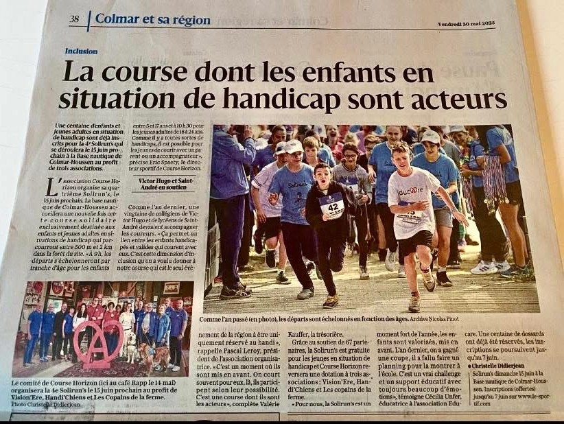Article des DNA pour annoncer le Solirun's