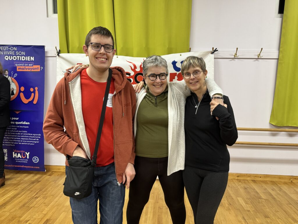 Matthieu, Dominique et Rachel pendant l'inauguration du show down